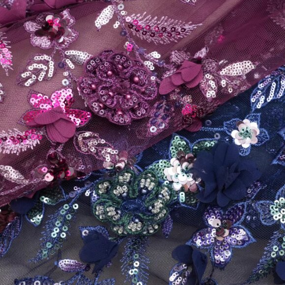 Bronx and Banco Talulah Mini Dress - Navy Blue Multi Sequin Party Cocktail - Picture 7 of 8